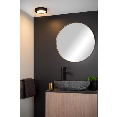 lafabryka.pl Plafon BRICE Ø 18 cm LED Dim. 1x11W 3000K IP44 Black 28116/18/30 Lucide